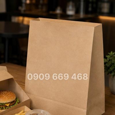 TÚI GIẤY KRAFT KHÔNG QUAI SIZE LỚN ĐỰNG COMBO THỰC PHẨM, SUẤT ĂN & CATERING